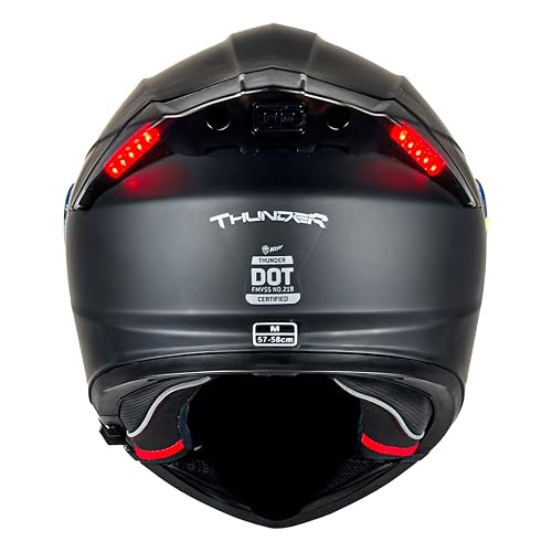 KOV Casco Thunder ABATIBLE Negro Mate para Moto Mica Night Vision Certificado Dot
