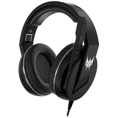 acer Predator Galea 311, tecnología de Audio TrueHarmony, Diseño de Diadema Plegable para Videojuego, Bocinas de 50 mm con almhoadillas de Espuma Suave y micrófono omnidireccional