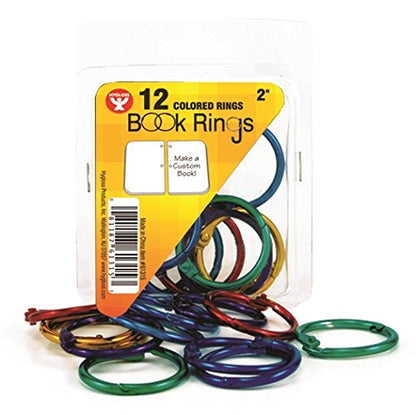 Hygloss Products, Inc Hygloss Products Book Rings, 2 inch, Assorted Colors