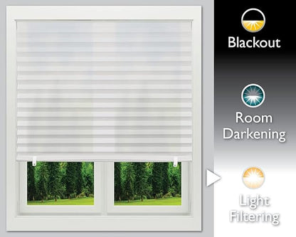 Redi Shade No Tools - visualización de Tela Plisada Original para filtrar la luz, Color Blanco, 36 Pulgadas de Ancho x 72 Pulgadas de Largo, Paquete de 2