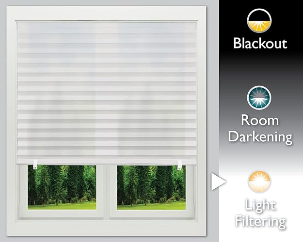 Redi Shade No Tools Original Light Filtering Pleated Paper Shade, White, 36" x 72", 6 Pack