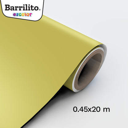 Barrilito Papel Contacto Amarillo Rollo. 0.45x20m. 8020