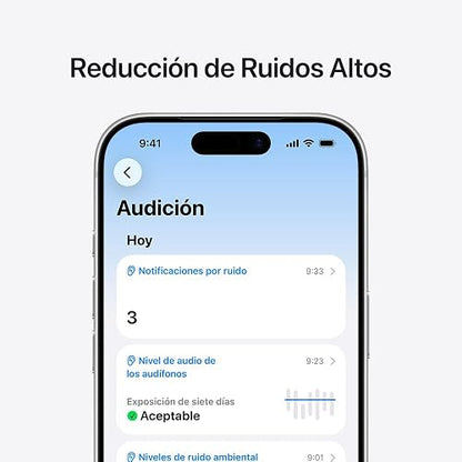 Audífonos inalámbricos AirPods Pro 3 de Apple, Cancelación Activa de Ruido, Traducción en Vivo, Detección de la frecuencia Cardiaca, audífonos Bluetooth, Audio Espacial, Sonido de Alta fidelidad
