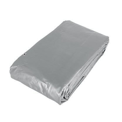 Truper Lona Reforzada con Ojillos de Aluminio - Lona - 6 x 12 m - Gris