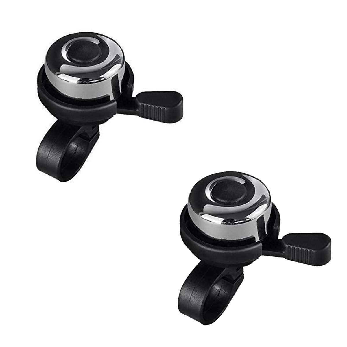 Emoly Timbre de Bicicleta, 2 Unidades, de latón, para Bicicleta de montaña, Bicicleta de Carretera, Accesorios para Bicicleta de niño, Color Negro - Negro