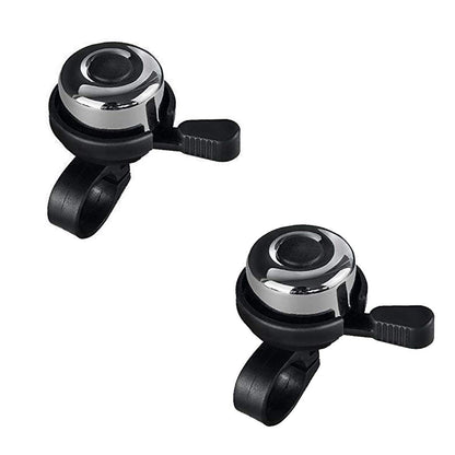 Emoly Timbre de Bicicleta, 2 Unidades, de latón, para Bicicleta de montaña, Bicicleta de Carretera, Accesorios para Bicicleta de niño, Color Negro - Negro