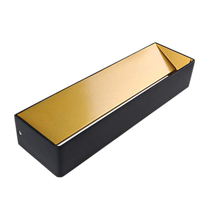 Tecnolite Lámpara Interior Sobreponer Muro, LED Integrado, Negro/ Oro, 20TLLED408MV30N