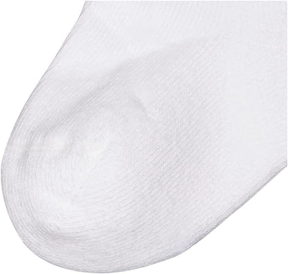 Jefferies Socks Calcetines Deportivos Niños Unisex 6 Unidades Blancos Calcetines Deportivos Sin Costuras (Paquete de 6)