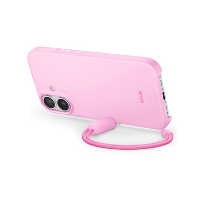 Beats Funda con MagSafe para iPhone 17, Modo Horizontal con Soporte y Correa - Rosa mineral