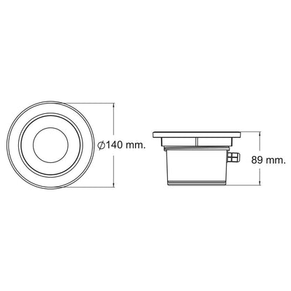 Construlita Lámpara LED Exterior, IP 67, Lámpara Empotrado en Piso, 127 - 277 V, 14 W, Luz de Día 6 500 k,