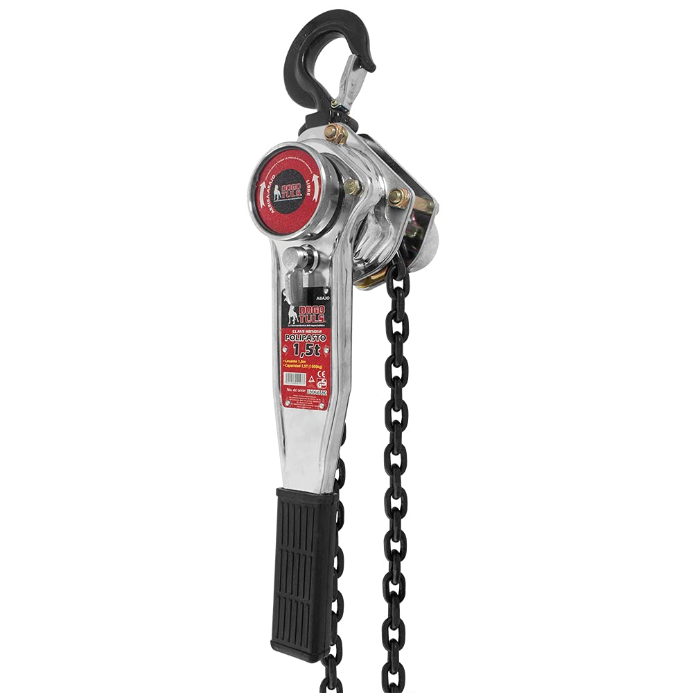 Polipasto Cromado de Palanca Capacidad 1.5Ton, HB5012 DogoTuls