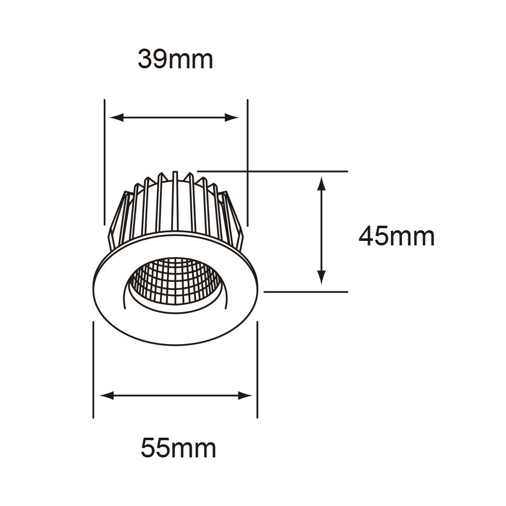 Tecnolite - Lámpara de interior LED para empotrar, 4 W, Luz Cálida Brillante