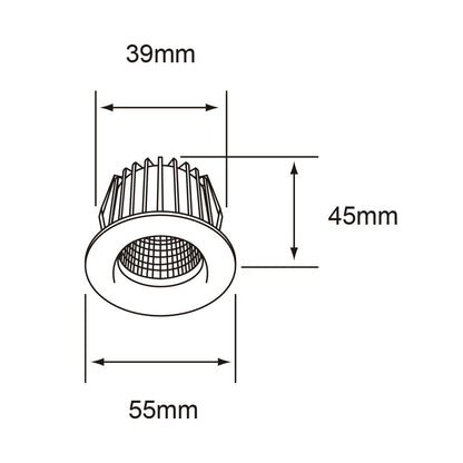 Tecnolite - Lámpara de interior LED para empotrar, 4 W, Luz Cálida Brillante