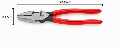 Knipex 09 11 240 Alicates de apalancamiento ultra alto para lineman, con extractor de cinta de pescado y crimpadora