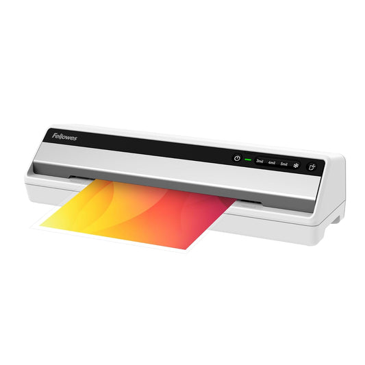 Fellowes Saturn 3i 125 - Máquina laminadora térmica para el hogar u oficina con kit de iniciación de bolsa, 12.5 pulgadas, calentamiento rápido, diseño sin atascos (5736601)