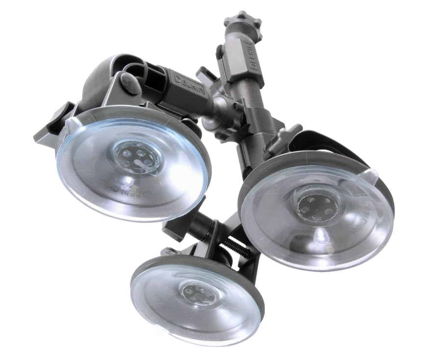 Delkin DDMNT-TRIPLE Fat Gecko Three-Arm Suction Mount (Black)