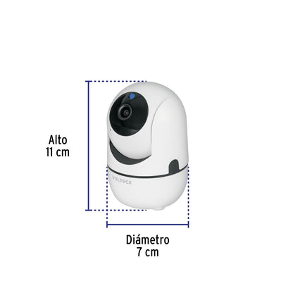 Volteck CTV-30W, Cámara WiFi Robotizada 3 MP detección de Movimiento