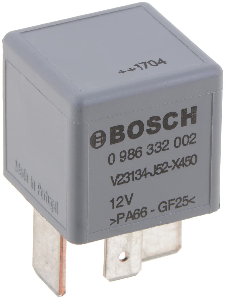 Bosch Mini Relevador Normalmente Abierto de 4 Pines, 12 V, 70 A, 0986332002