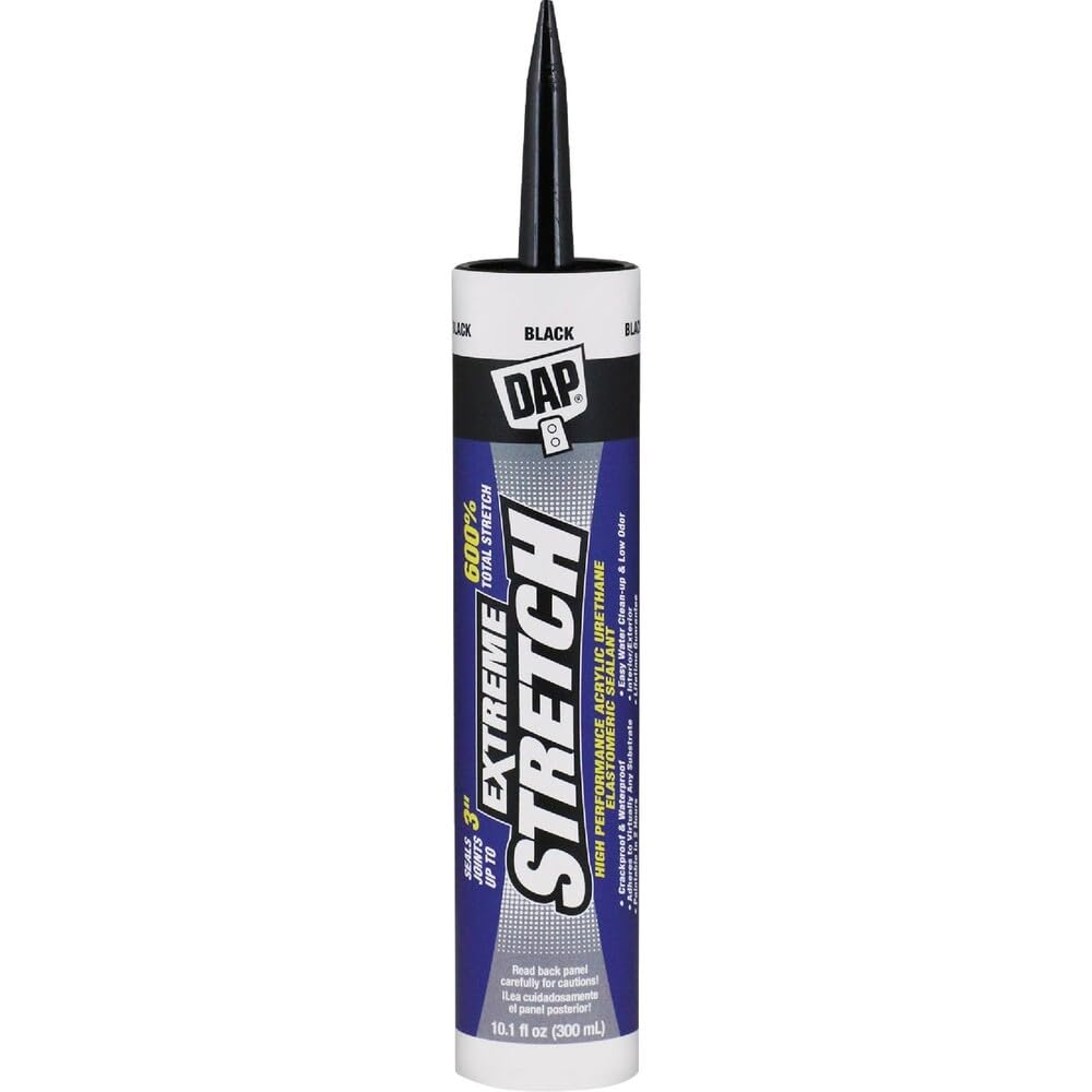 DAP 7079818713 Sellador elastómero Extreme Stretch, negro, 10 onzas