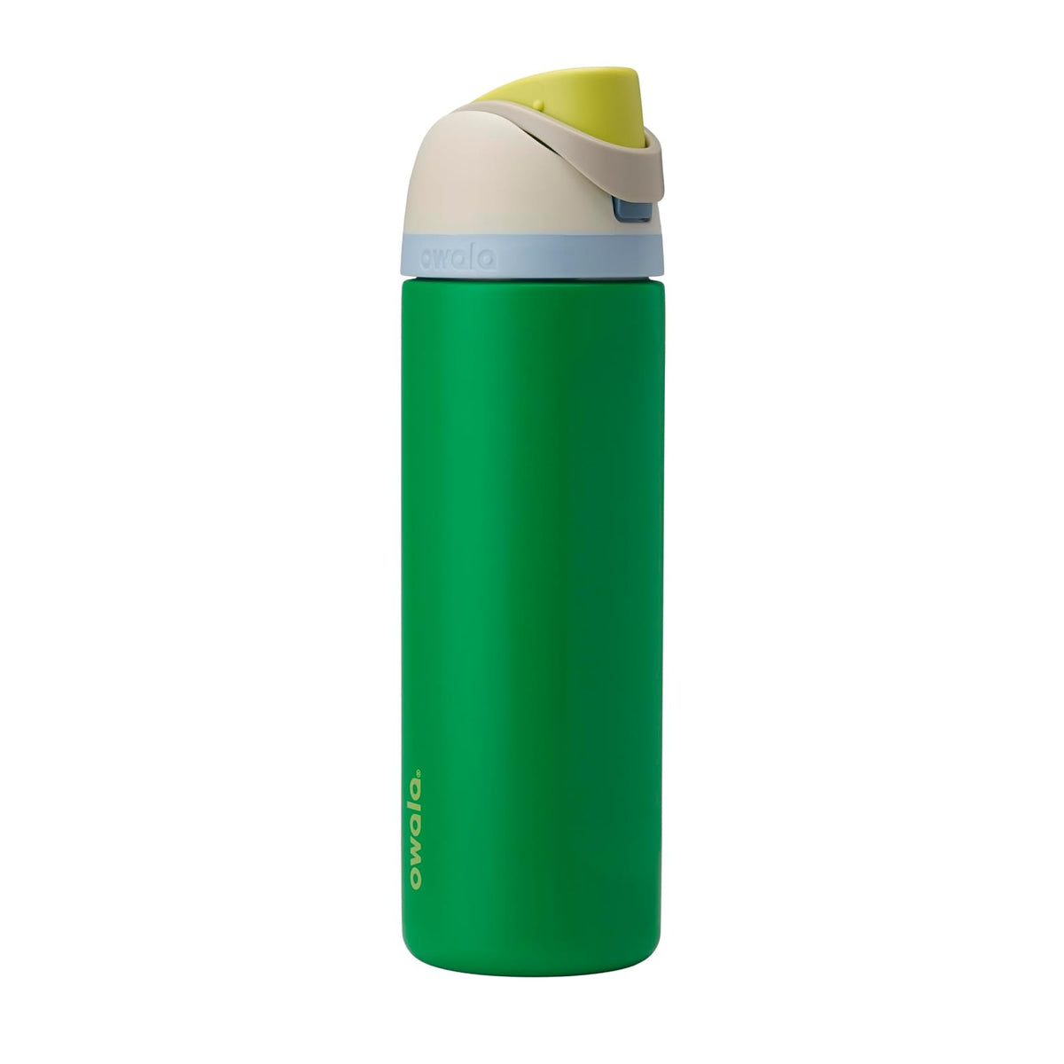 Owala FreeSip Botella de Agua con Popote de Acero Inoxidable, 32-40 oz - verde putting - 24 Ounces
