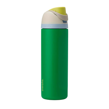 Owala FreeSip Botella de Agua con Popote de Acero Inoxidable, 32-40 oz - verde putting - 24 Ounces