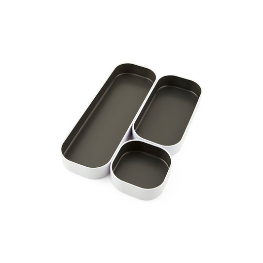 Three By Three Seattle Organizador de cajones, S/3, Gris, 2.54cm (1'')
