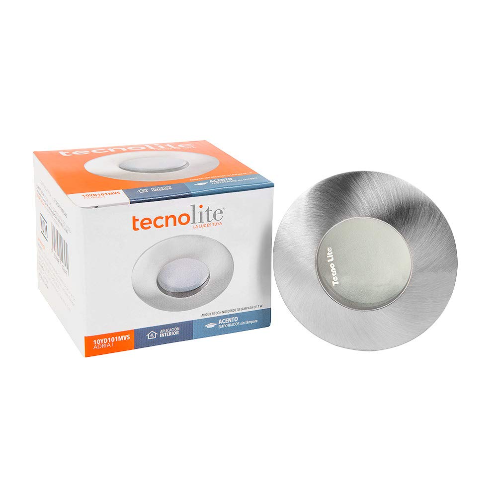 Tecnolite Lámpara Downlight Empotrable, Base GX5.3 - Satinado