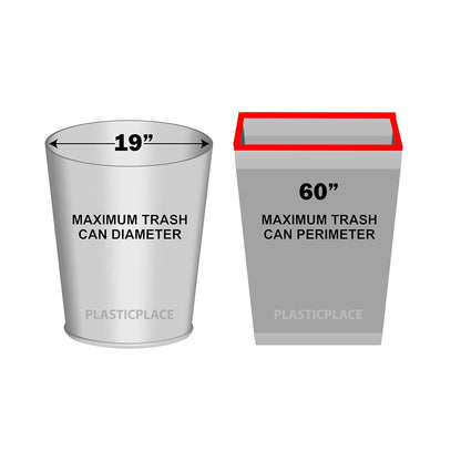 Plasticplace 20-30 Gallon Trash Bags â”‚ 1.5 Mil â”‚ Clear Heavy Duty Garbage Can Liners â”‚ 30" x 36" (100 Count), White, W25LDC