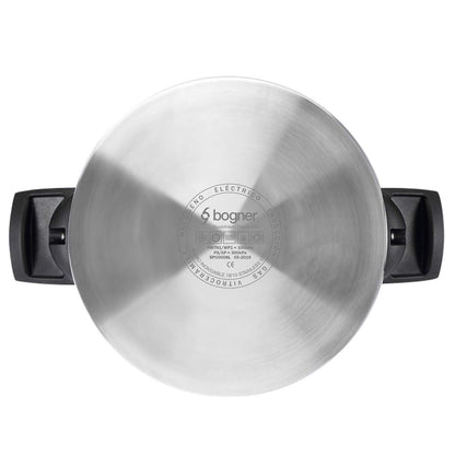 BOGNER - Set de Ollas de Presión de Acero Inoxidable, 4 y 6 Litros, Incluye Tapa de Cristal Intercambiable y Vaporera