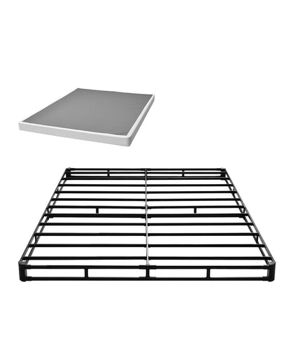 VEVOR - Somier de cama tamaño queen con tela lavable, marco de metal resistente para cama queen, base de colchón de 4 pulgadas, capacidad máxima de peso de 3500 libras, fácil montaje, 79.1 pulgadas de
