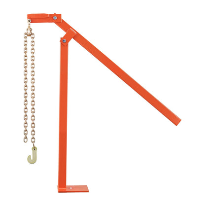 VEVOR Extractor de Postes en T de 812,8 mm, con Cadena de Elevación de 1092,2 mm, Acero Inoxidable, para Extraer Postes en T de Cercas Redondas, y Tocones de Árboles, Carga de 300 kg, Naranja