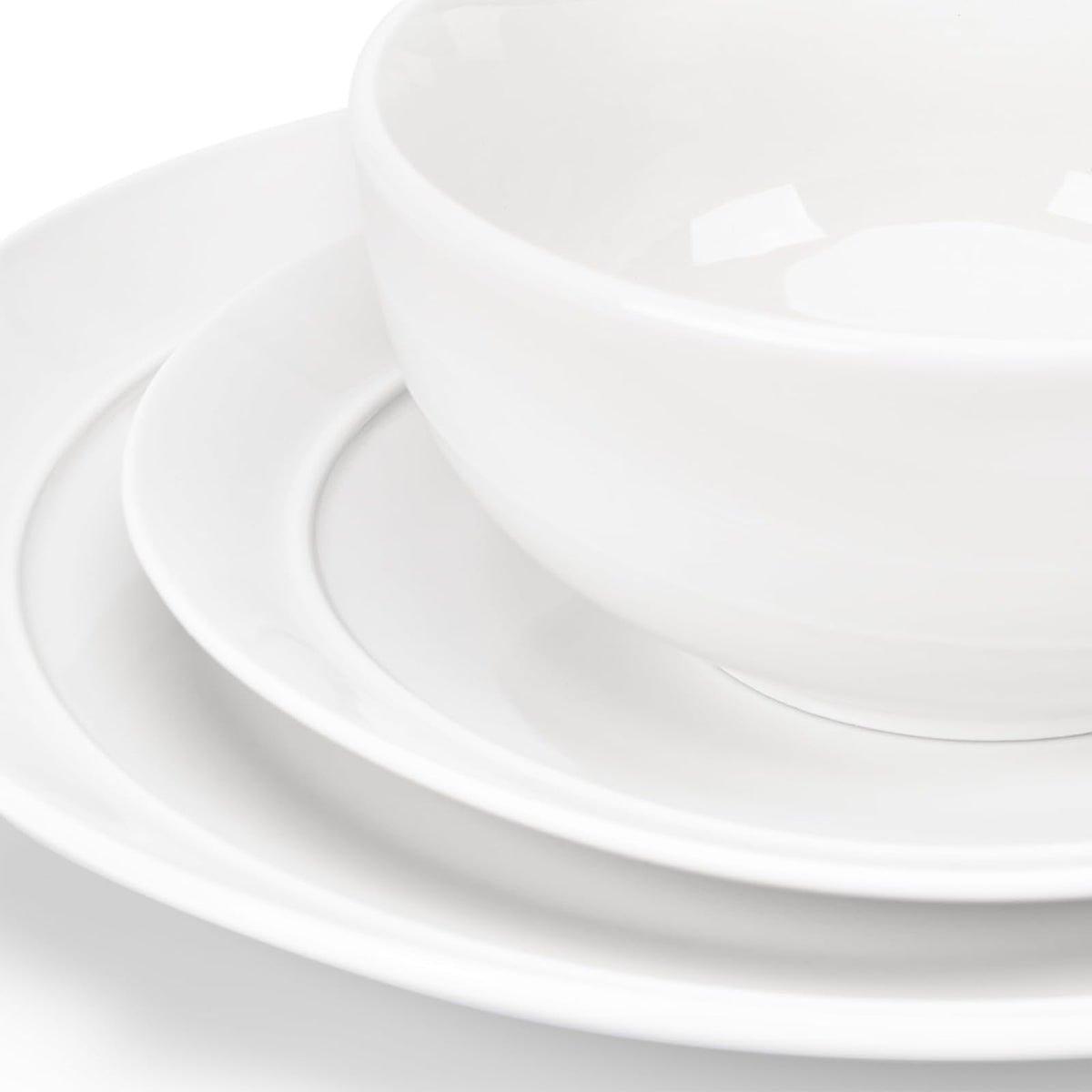 Le Bonne Table by Crown Baccara - Vajilla de Porcelana, de 16 piezas, 4 personas