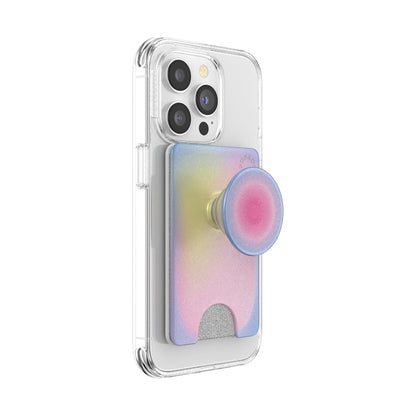 PopSockets PopWallet Cartera Magnética para Celular Compatible con MagSafe - Adhesivo - Aura