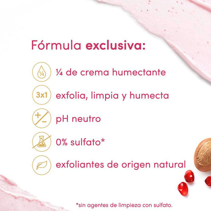 Dove Beauty Scrub Jabón Exfoliante Corporal Granada y Manteca de Karité, 280 g