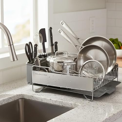 KitchenAid kns896bxgra grande escurreplatos tamaño completo, acero inoxidable