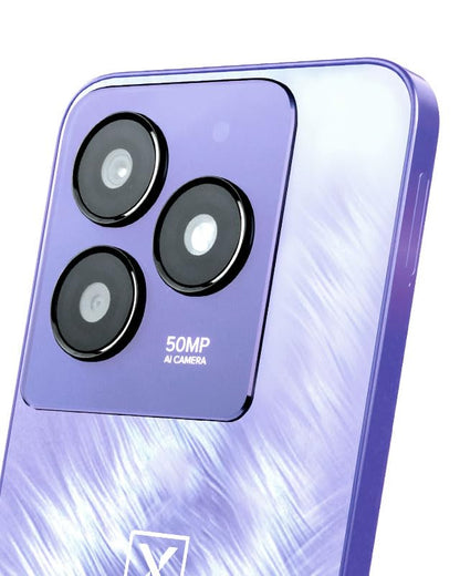 Lanix Alpha 6 Morado + XPocket, Smartphone, 6.67" HD+, 256GB, 8GB RAM, UNISOC T606, Android 15, 50MP, 5000mAh