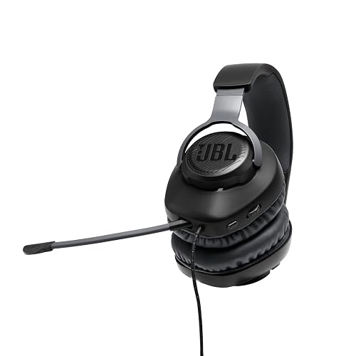 JBL Audífonos Gamer Over Ear Quantum 100 con Micrófono Extraíble | Mantente en el centro del juego con la firma JBL QuantumSOund, juega aún más tiempo con comodidad de espuma viscoelástica