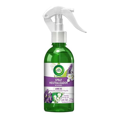 Air Wick® Spray Neutralizador De Olores, Aroma Lavanda y Lirios del Valle, 237 ml + ® Repuestos Para Aromatizante De Ambiente Continuo
