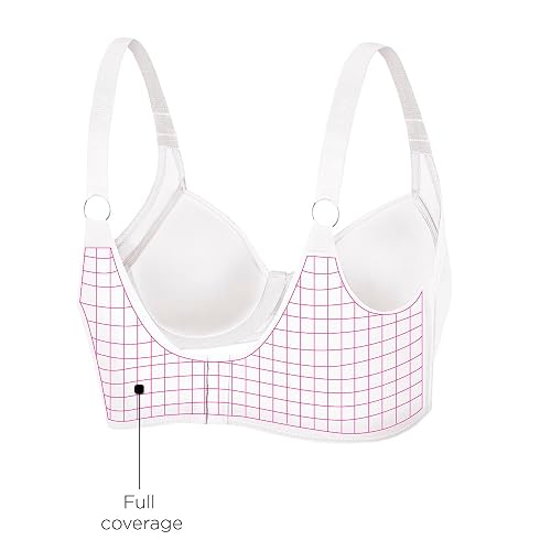 Ilusion Mujer Brasier Soporte Extremo Bra con Copa Preformada y Varilla Lateral Bras con Refuerzo en Costados y Tirantes Anchos 7352