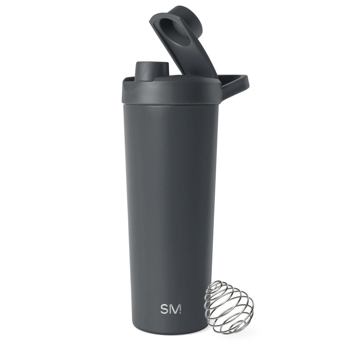 Simple Modern Rally Botella Mezcladora de Acero Inoxidable con Bola, 710 ml - 0.7 Litros - Gris (Graphite)