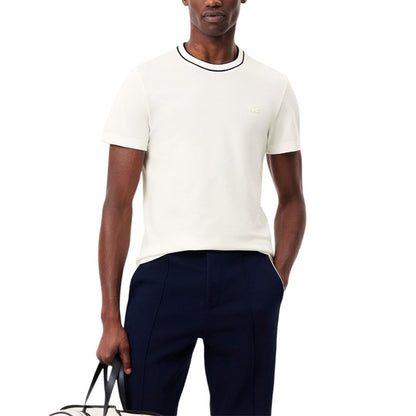 Lacoste - Playera con Cuello de Rayas piqué para Hombre
