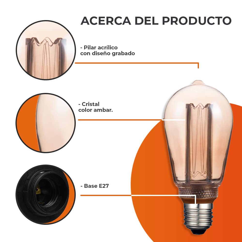 LAMP LED TIPO FILAMENTO 3W 2000K E27