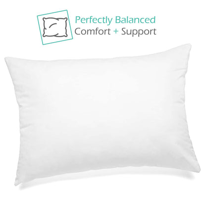 Nestl Almohada para Niño Pequeño - Paquete de 2 Almohadas para Bebé - Almohada de Algodón para Dormir - Almohada de Viaje Suave - Almohada de Cama Perfecta para Niño - 13 x 18 Inches, Blanca