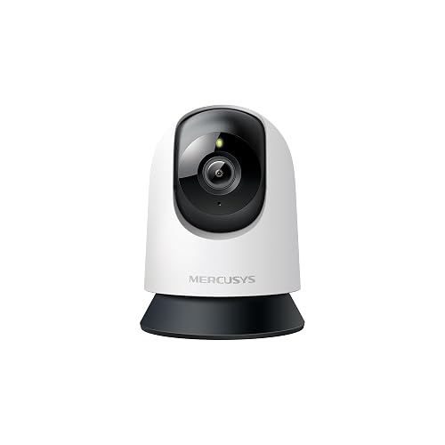 MERCUSYS MC200 Cámara de Seguridad WiFi Interior - Resolución FHD - Cobertura 360° - Visión Nocturna Infrarroja - Detección de Movimiento - Audio Bidireccional - 512GB - App