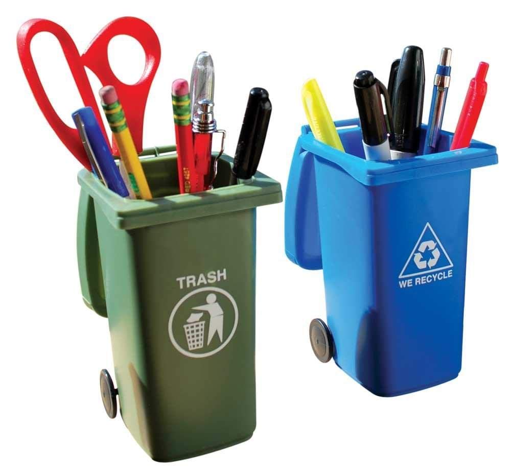 BigMouth Inc The Mini Curbside Trash and Recycle Can Set