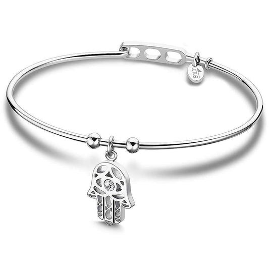 Lotus Style Pulsera millennial para dama en tono plateado