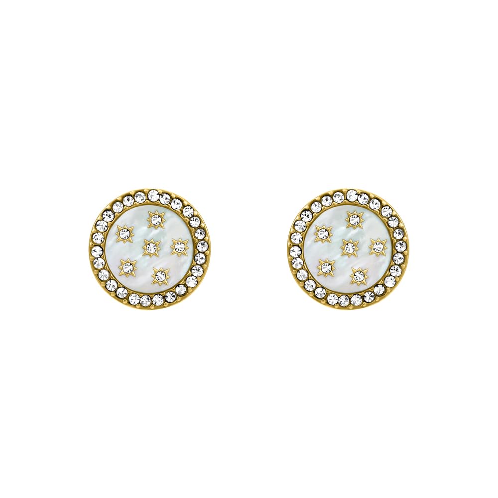 Fossil - arete de mariposa de acero inoxidable para mujer