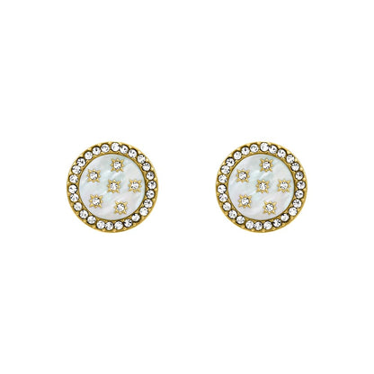 Fossil - arete de mariposa de acero inoxidable para mujer