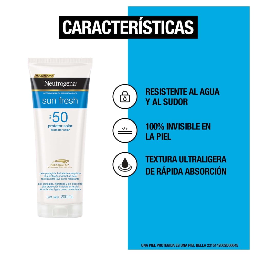 Neutrogena Sun Fresh Protector Solar Corporal FPS50, 200ml