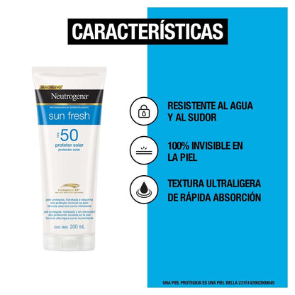Neutrogena Sun Fresh Protector Solar Corporal FPS50, 200ml